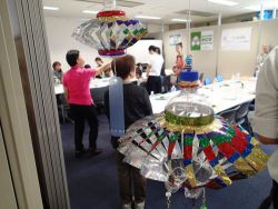 ペットボトルで作るキラキラ風車教室